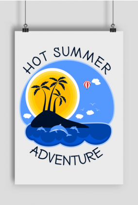 Wakacyjny plakat A2 - Hot Summer Adventure