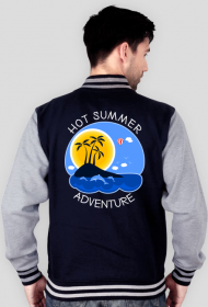 Bluza męska granatowo-szara na wakacje i lato - Hot Summer Adventure