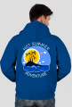 Bluza męska niebieska z kapturem na wakacje i lato - Hot Summer Adventure