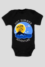 Body niemowlęce czarne na wakacje i lato - Hot Summer Adventure