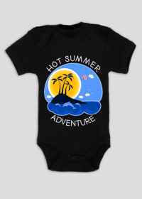 Body niemowlęce czarne na wakacje i lato - Hot Summer Adventure
