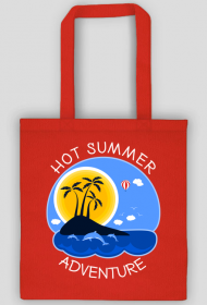 Wakacyjna torba na zakupy czerwona - Hot Summer Adventure