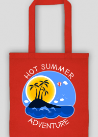 Wakacyjna torba na zakupy czerwona - Hot Summer Adventure
