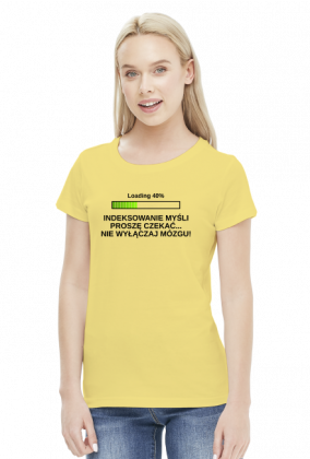 Koszulka damska żółta - Indeksowanie Myśli