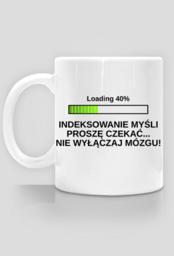 Klasyczny biały kubek - Indeksowanie Myśli