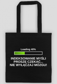 Torba na zakupy czarna - Indeksowanie Myśli
