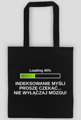 Torba na zakupy czarna - Indeksowanie Myśli