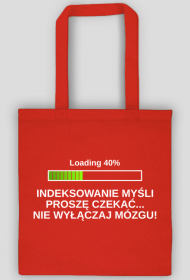 Torba na zakupy czerwona - Indeksowanie Myśli