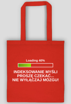 Torba na zakupy czerwona - Indeksowanie Myśli