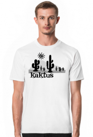 Koszulka męska biała - Kaktus