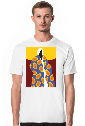 T-shirt z autorską grafiką, Papaya