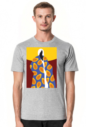 T-shirt z autorską grafiką, Papaya