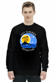 Bluza męska czarna na wakacje i lato - Hot Summer Adventure