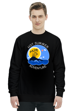 Bluza męska czarna na wakacje i lato - Hot Summer Adventure
