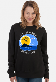 Bluza damska czarna na wakacje i lato - Hot Summer Adventure