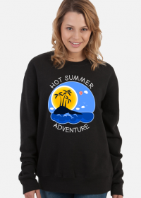 Bluza damska czarna na wakacje i lato - Hot Summer Adventure