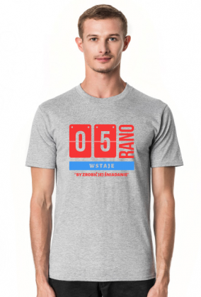 O 5 rano wstaje Tshirt męski (wariant 1)