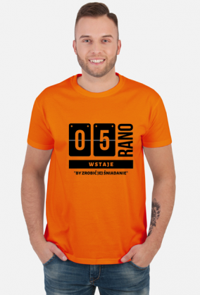 O 5 rano wstaje Tshirt męski (wariant 2)