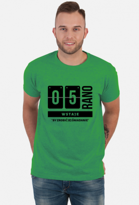 O 5 rano wstaje Tshirt męski (wariant 2)