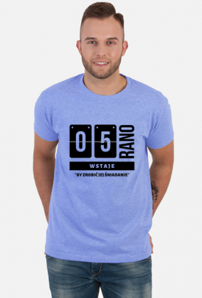 O 5 rano wstaje Tshirt męski (wariant 2)