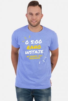 O 5 rano wstaje Tshirt męski (wariant 3)