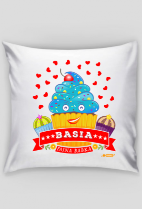 Basia Fajna Babka - Poszewka dekoracyjna na poduszkę Jaśka z imieniem