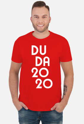 T-Shirt Duda 2020 - Męska Czerwona