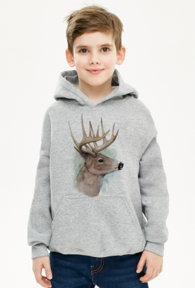 Bluza chłopięca z kapturem Jeleń