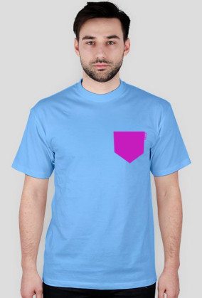 koszulka  z kieszonką Fiolet