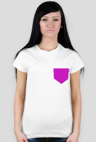 koszulka  z kieszonką Fiolet