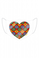Serce Puzzle - Maska z nadrukiem