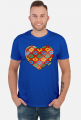 Serce Puzzle - Koszulka męska kolor
