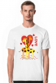 Zakochane Żyrafy - Biała koszulka męska