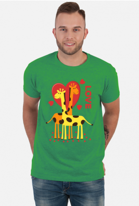 Zakochane Żyrafy - Koszulka męska