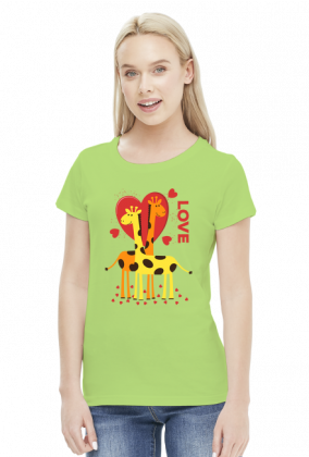 Zakochane Żyrafy - Koszulka damska