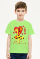 Zakochane Żyrafy - Zielona koszulka dziecięca