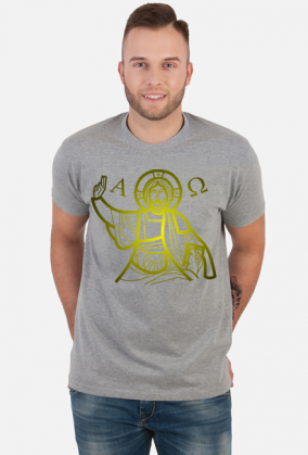 Koszulka męska Jezus Alfa i omega początek i koniec