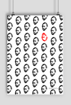 POSTER A1 VAN GOGH AUTOPORTRAIT RED VERTICAL