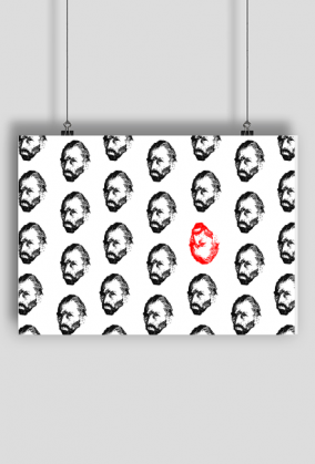 POSTER A1 VAN GOGH AUTOPORTRAIT RED HORIZONTAL