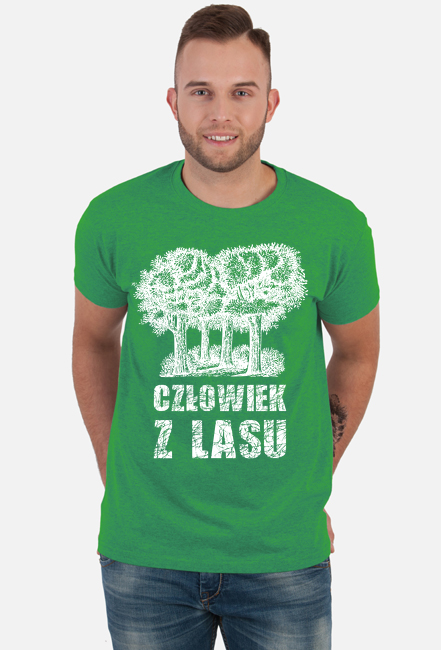 Człowiek z Lasu - Koszulka męska zielona
