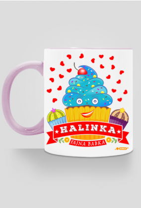 Halinka Fajna Babka - Kubek kolor z imieniem