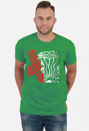 Koszulka męska Jezus niosący krzyż