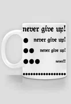 kubek-never give up