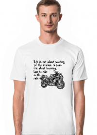 motocykl kawasaki ninja koszulka męska cytat