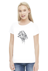 Czarne serce ręka kościotrupa