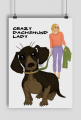 Crazy dachshund lady