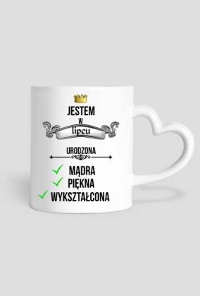 w lipcu urodzona kubek