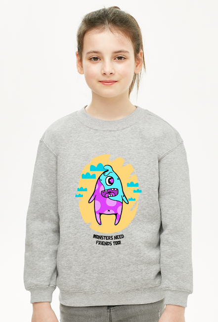 Bluza dziewczęca Monster Need Friends Too!