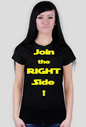 Join the Right Side! - Żółty napis, damska
