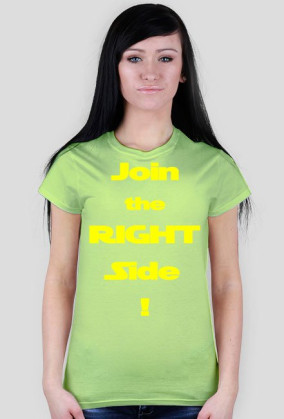 Join the Right Side! - Żółty napis, damska